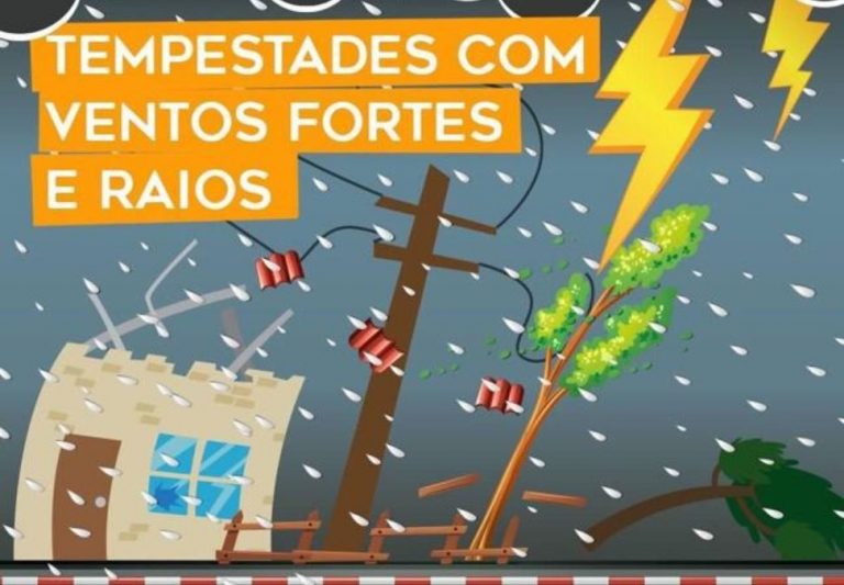 Defesa Civil alerta para temporais nesta terça-feira (22)
