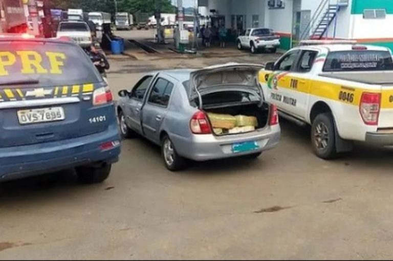 Adolescente de 13 anos é pego dirigindo carro com mais de 150 quilos de maconha