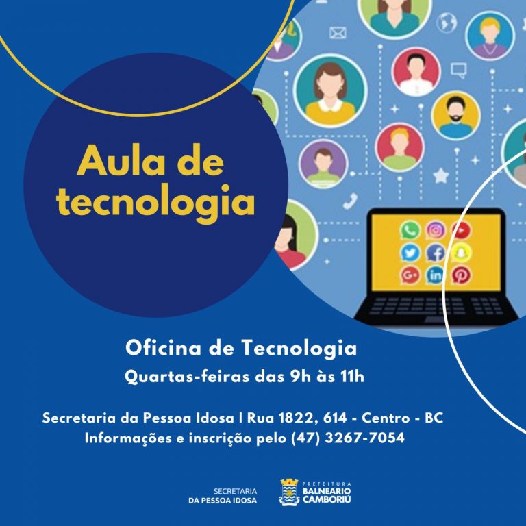 Aulas de tecnologia para idosos de Balneário Camboriú