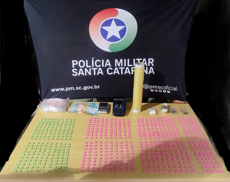 PM prende traficante com cocaína, ecstasy e haxixe, em Camboriú