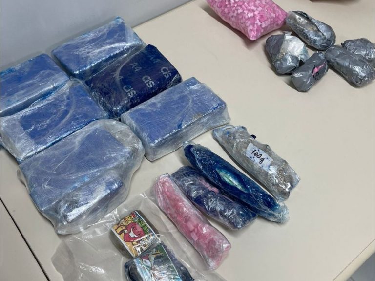 PRF localiza cocaína, anfetaminas, maconha e skunk escondidas em encomendas
