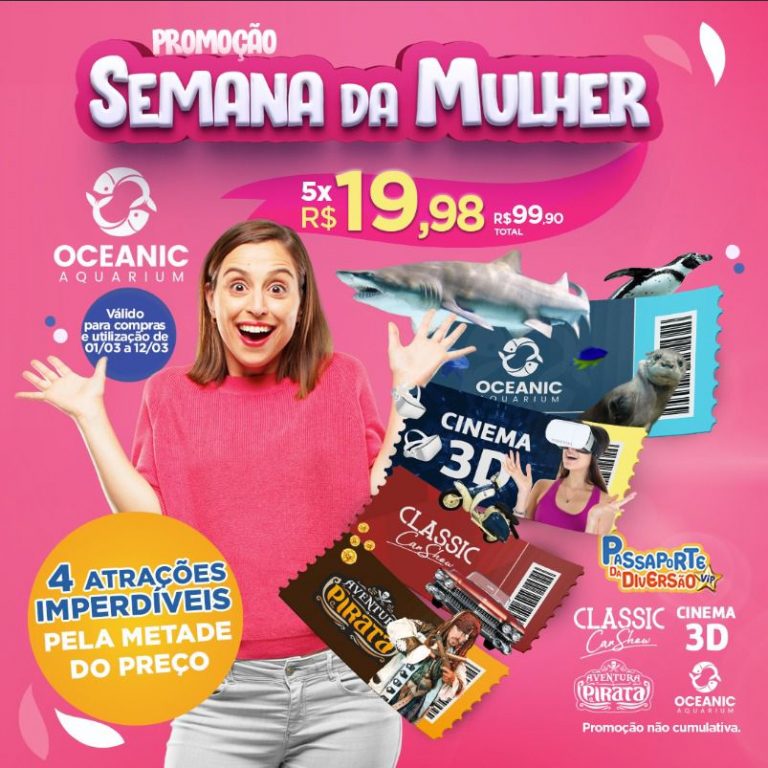 Dia da Mulher: elas têm super desconto no Passaporte da Diversão