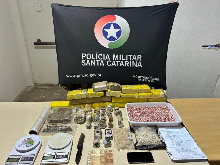Homem é preso com grande quantidade de drogas em Camboriú