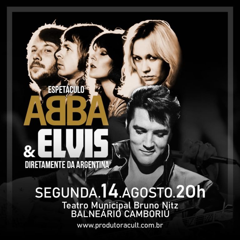 Teatro Bruno Nitz terá tributo ao ABBA e Elvis Presley na segunda-feira