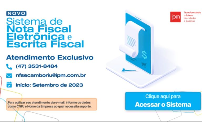 Prefeitura de Camboriú tem alteração no sistema de Nota Fiscal Eletrônica