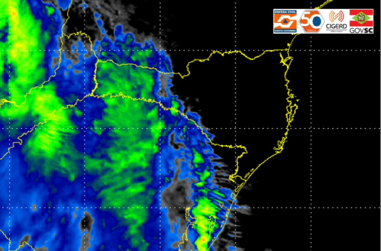 Defesa Civil alerta para temporais entre a sexta-feira e sábado (19)