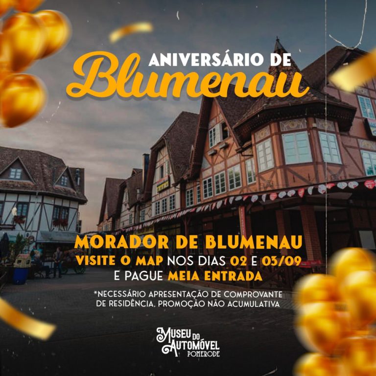 Aniversário de Blumenau: Morador tem 50% OFF no Museu do Automóvel de Pomerode
