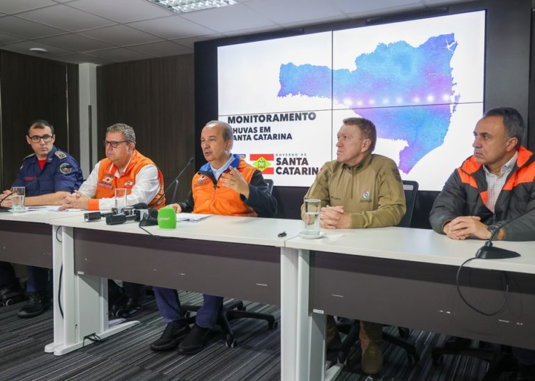 Governo de SC alerta para piora no cenário de chuvas no estado
