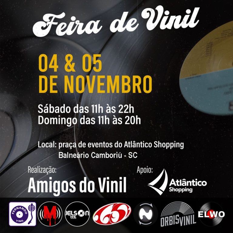 Feira de Vinil agita o Atlântico Shopping nos dias 4 e 5 de novembro