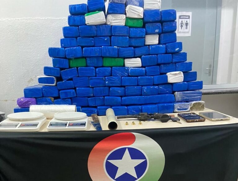 Dois são presos com 62kg de maconha escondida em sítio