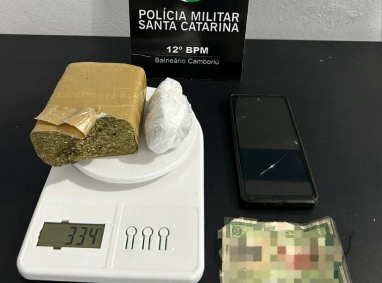 PM prende homem com 300g de maconha no Santa Regina