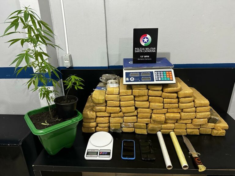 PM prende homem com 47 quilos de maconha em Camboriú