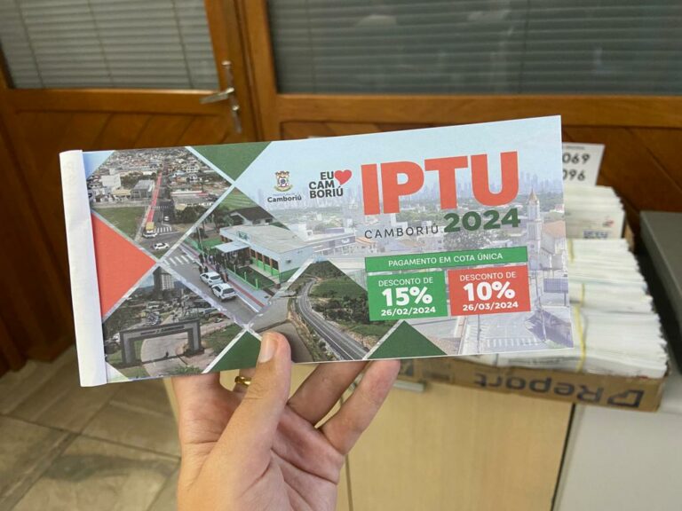 Camboriú inicia a entrega do carnê do IPTU 2024