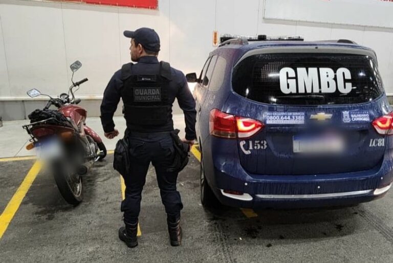 GM localiza motocicleta usada em roubos em Balneário Camboriú