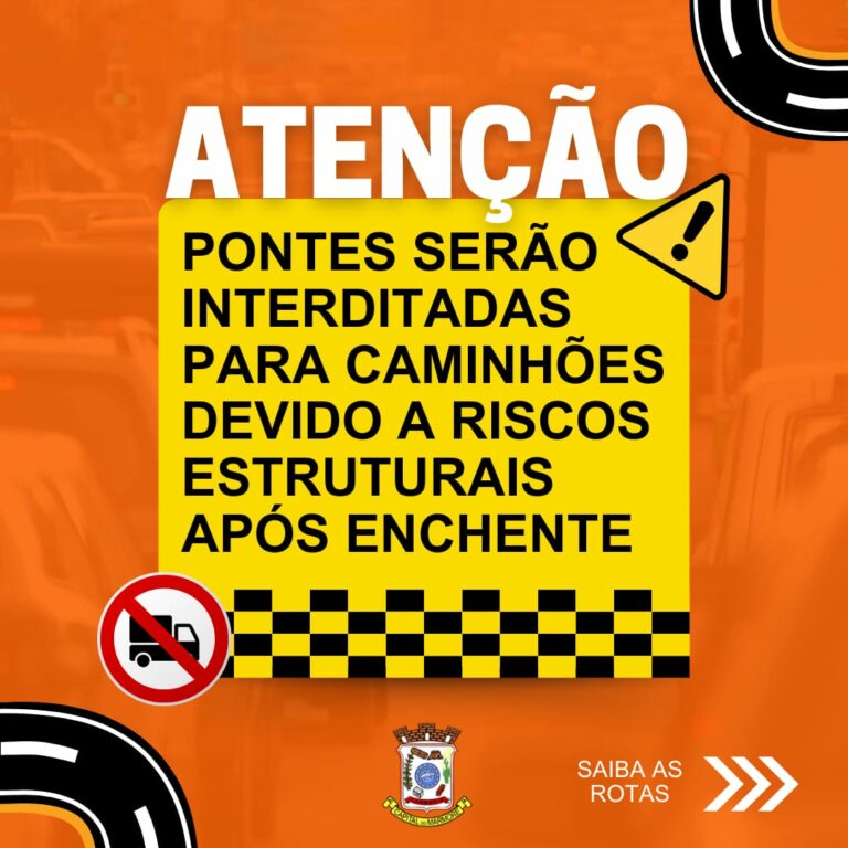 Pontes do Centro de Camboriú são interditadas para veículos pesados