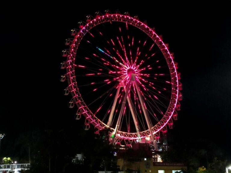 FG Big Wheel se ilumina de rosa e recebe mulheres em tratamento contra o câncer