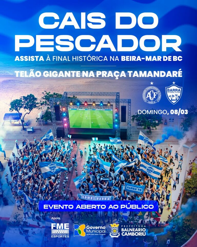 Final do Barra FC e Chapecoense pelo Catarinense será transmitida na Praça Tamandaré