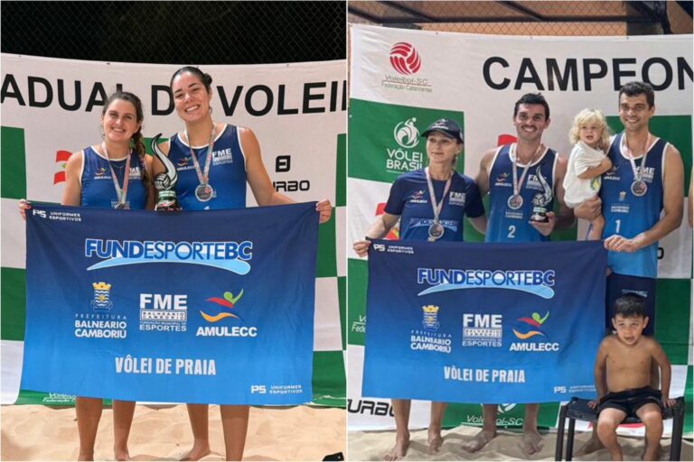 FME garante duplo vice-campeonato na abertura do Circuito Catarinense de Vôlei de Praia