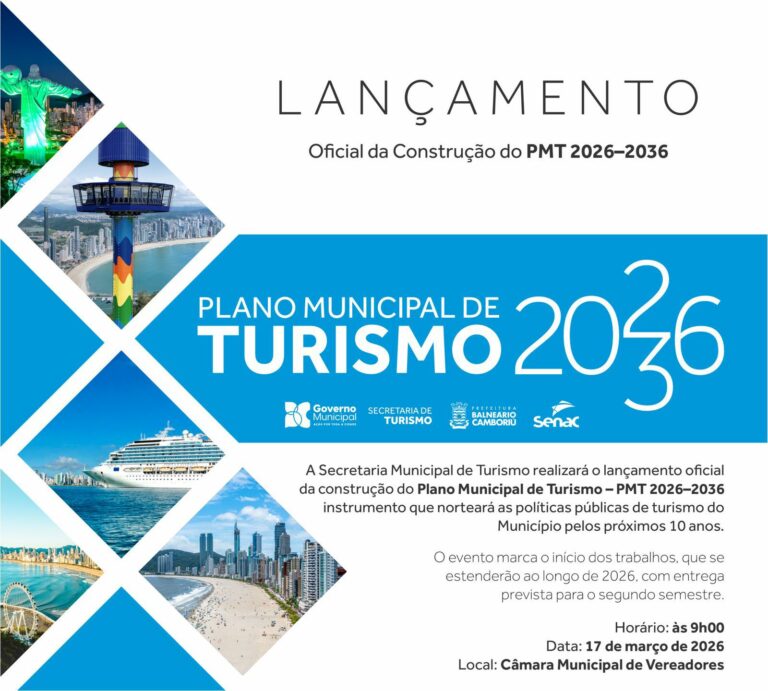 Balneário Camboriú lança construção sobre Plano Municipal de Turismo nesta terça-feira