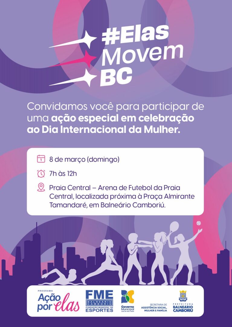 Evento em comemoração ao Dia da Mulher contará com atividades gratuitas na Praia Central