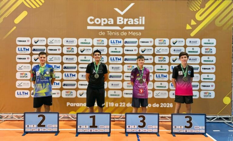 Atletas de BC se destacam na Copa Brasil Ouro de Tênis de Mesa