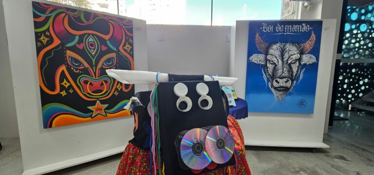 Biblioteca Municipal recebe exposição “Boi de Mamão”