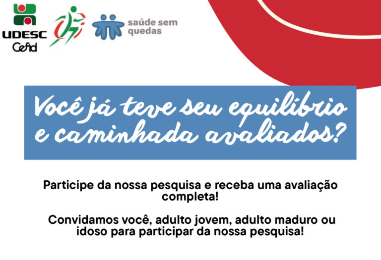 Udesc abre vagas para voluntários em pesquisa sobre equilíbrio e caminhada em Florianópolis