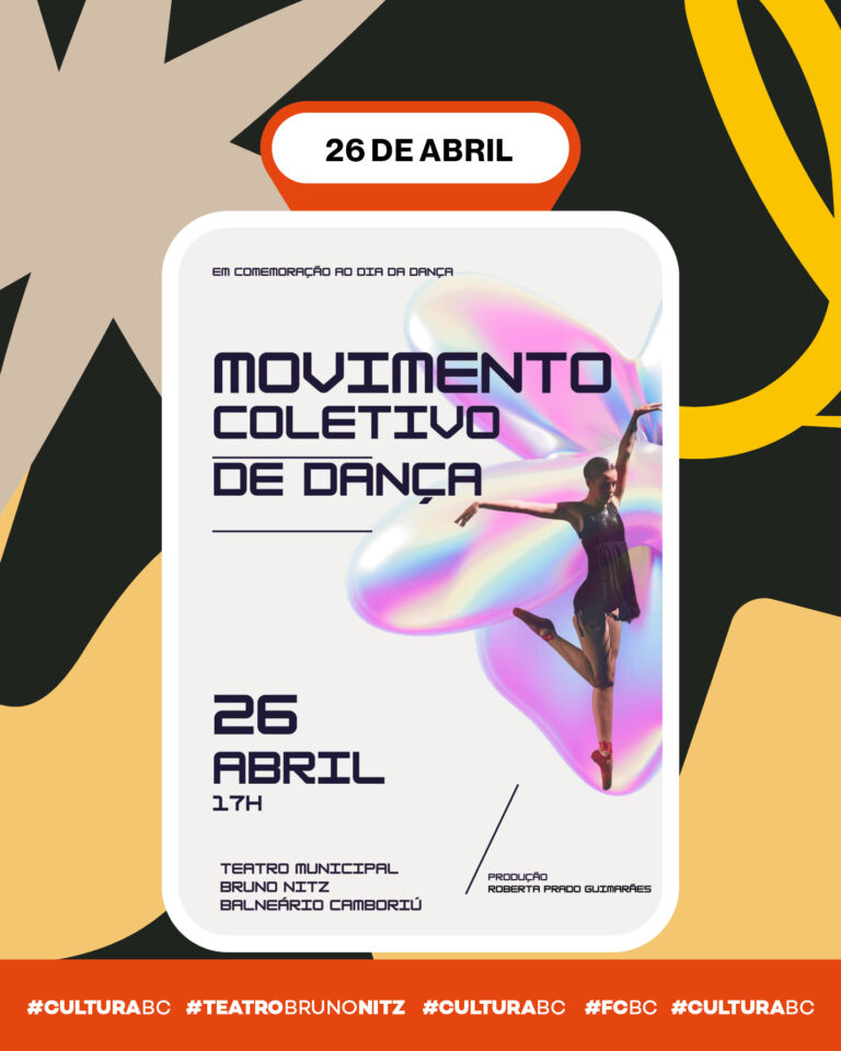 “Movimento Coletivo de Dança” se apresenta no Teatro Bruno Nitz no domingo