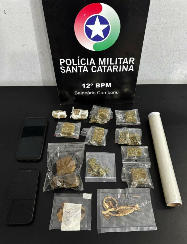 12º BPM prende homem por tráfico de drogas no bairro das Nações, em Balneário Camboriú