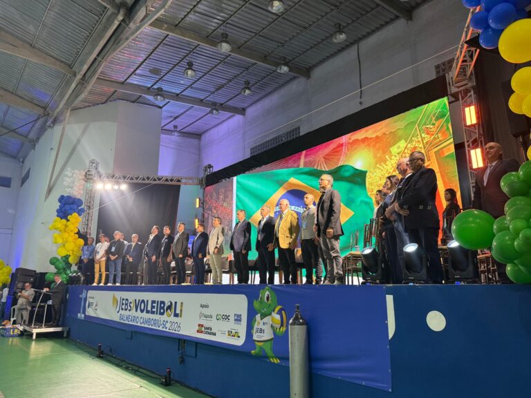 Cerimônia marca início dos Jogos Escolares Brasileiros de Voleibol Sub-18 em BC
