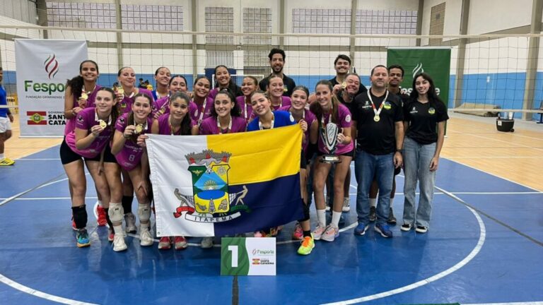 Equipe de vôlei de Itapema se destaca nos Joguinhos