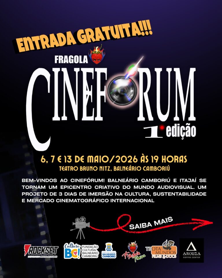 Teatro Bruno Nitz recebe a primeira edição do Cinefórum