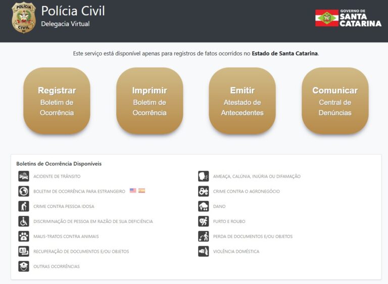 Delegacia Virtual amplia acesso a serviços da Polícia Civil em Santa Catarina