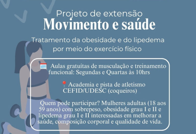Projeto da Udesc oferece atividade física para mulheres com sobrepeso, obesidade e lipedema