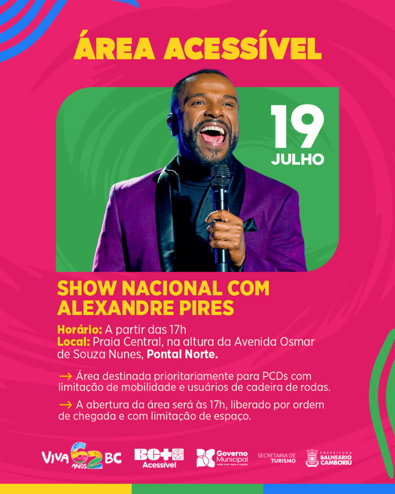 Show de Alexandre Pires contará com espaço exclusivo para pessoas com deficiência