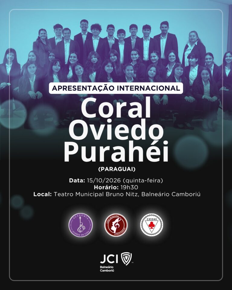 Teatro Bruno Nitz recebe apresentação do Coral Oviedo Purahéi nesta quinta-feira