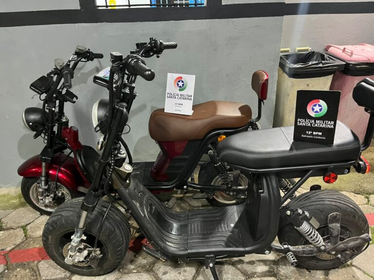PM recupera dois autopropelidos elétricos furtados e apreende adolescentes em Camboriú